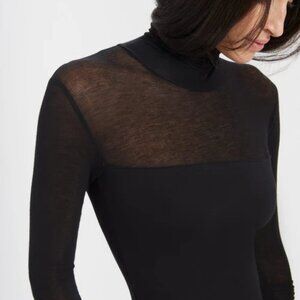 Marcella Black Cara Turtleneck Top